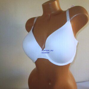 38DDD VICTORIAS SECRET T-Shirt Cotton Lightly Lined Demi Bra Underwire White